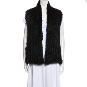 Marc By Marc Jacobs Black Fur Vest